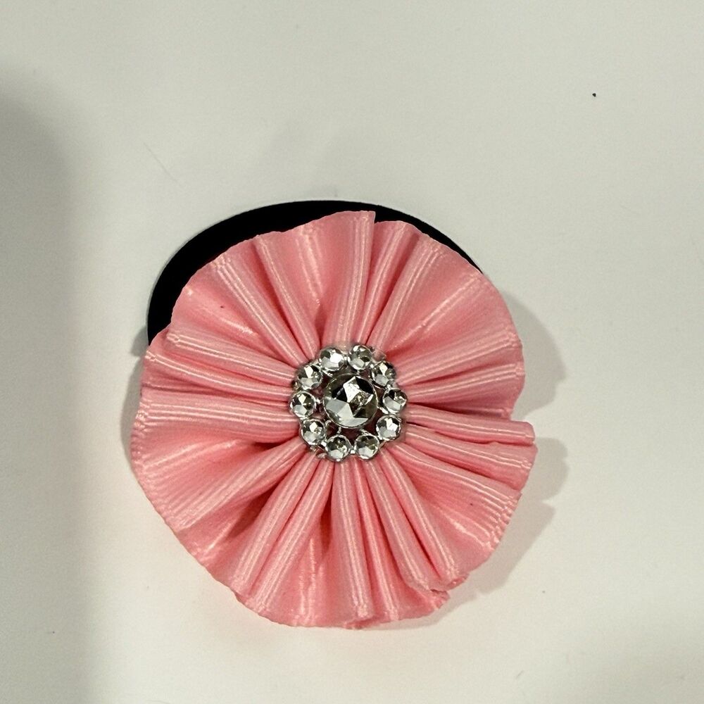 Hair Bow Set 2 Ponytail For Girls Pink 2 Inch New - Picture 8 of 12